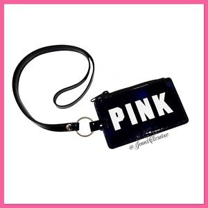 •Victoria’s Secret PINK• Logo lanyard ID holder